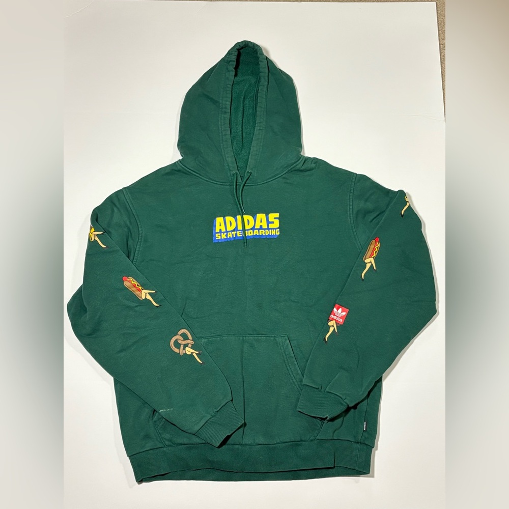 Adidas Skateboarding Streetwear Y2K Food Party Green Athletic Hoodie Men’s M